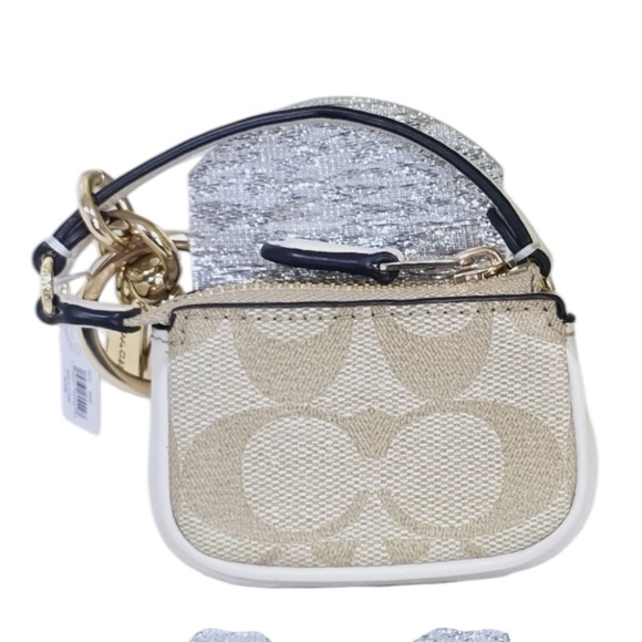 Coach Mini Nolita Bag Charm In Signature Chambray - Picture 3 of 5